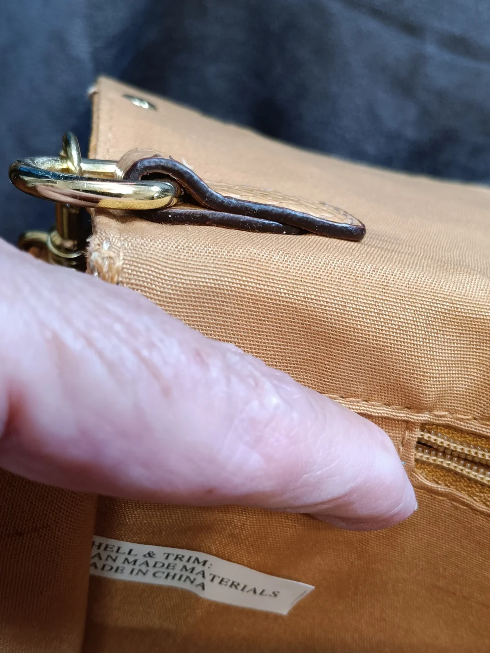 Tan Snake-Embossed Wristlet Clutch with Gold Buckle Perfect Size To Grab And Go